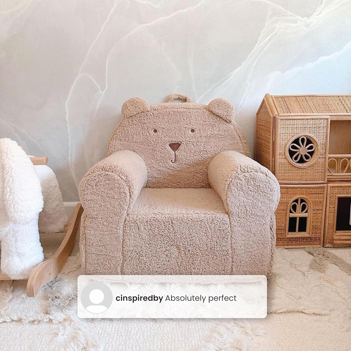 GAP babyGap Sherpa Bear Chair - Greenguard Gold Certified, Navy