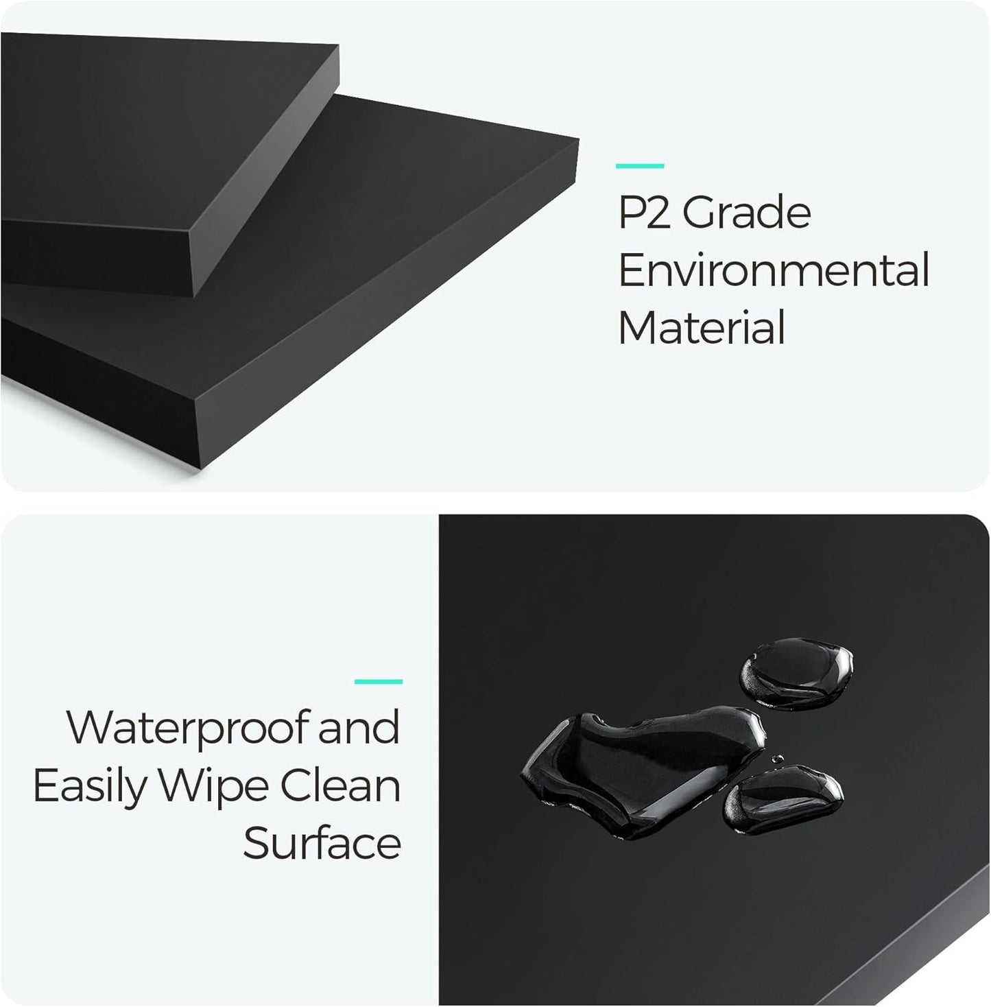 LINSY HOME Farmhouse Coffee Table with Storage, Wood Coffee Table for Living Room, Open Display Area and Storage Drawers with Metal Handles, Chic Style with Curved Base, Black