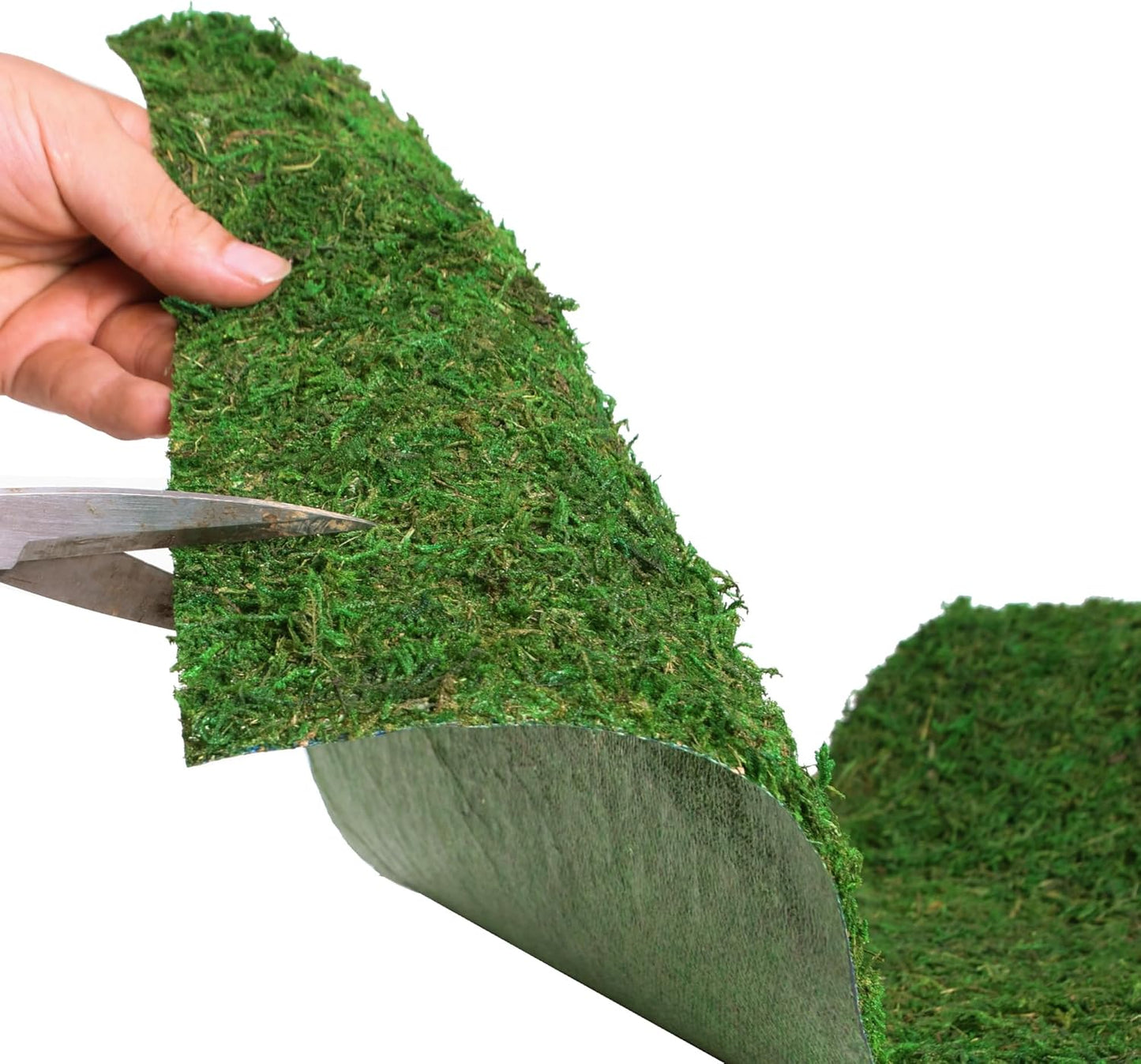 Moss Roll, Dried Moss for Crafts, Moss Table Runner for Fairy Gardens, Wedding Woodland Decor, Preserved Moss Mat for Table Decoration (12" W x 60" L)